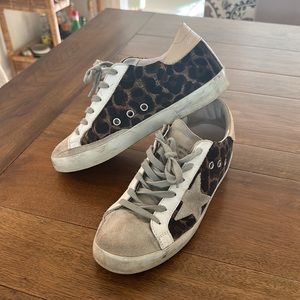 Golden Goose Leopard Sneakers
